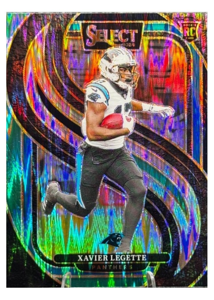 2024 Panini Select Base Set Xavier Legette Green Black Snakeskin Prizm #101 card