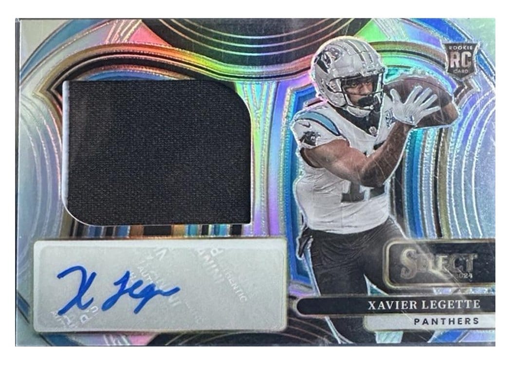 2024 Panini Select Rookie Swatches Xavier Legette #7 card