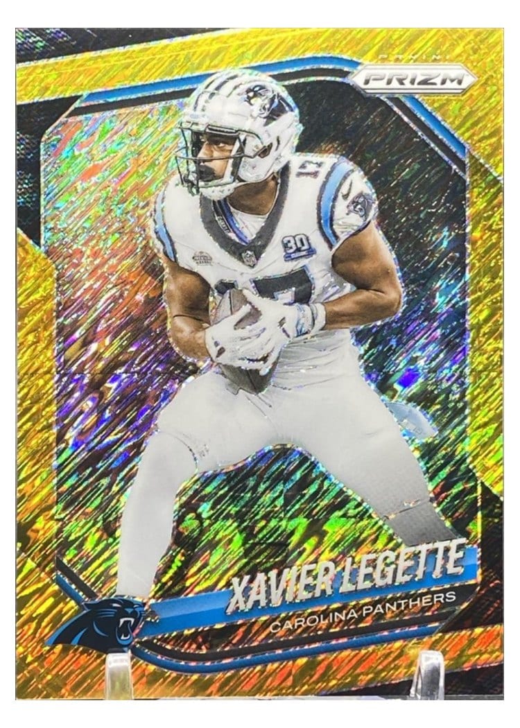 2025 Panini Prizm Base Set Xavier Legette Gold Shimmer #118 card