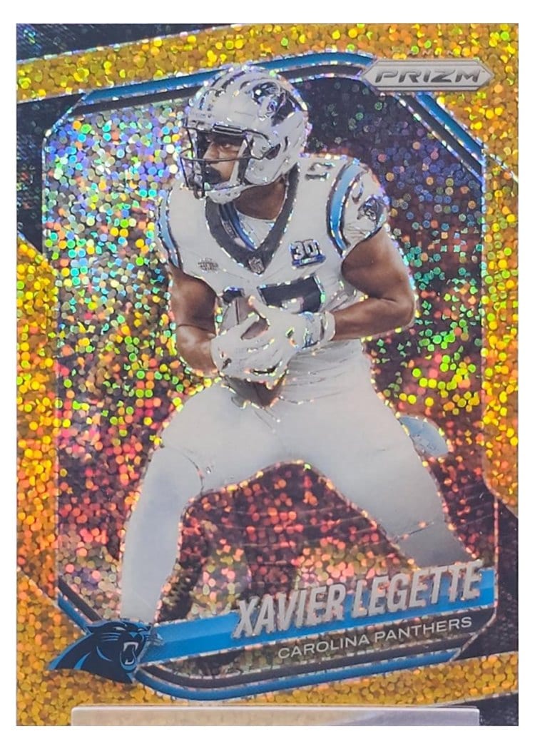 2025 Panini Prizm Base Set Xavier Legette Gold Sparkle #118 card