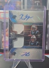 2024 Panini Spectra Dual Patch Autographs (Hyper) Xavier Legette / Jonathon Brooks #DPA-CAR card