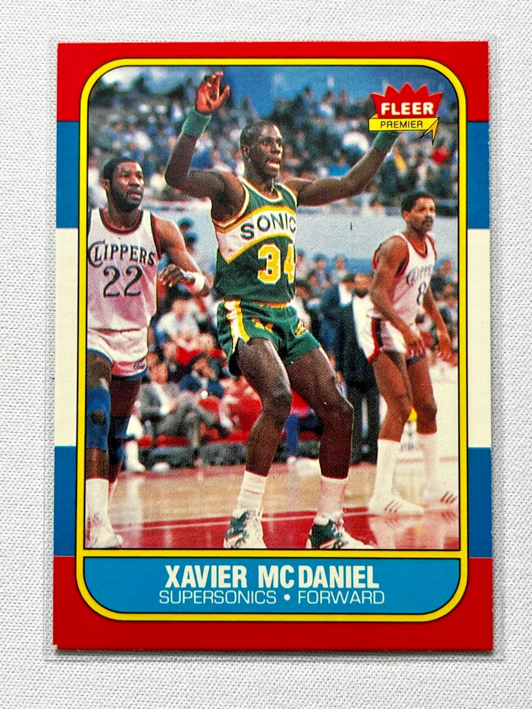 1986 Fleer Xavier McDaniel #72 card