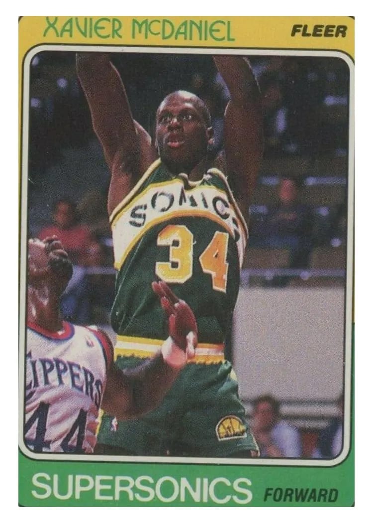 1988 Fleer Xavier McDaniel #108 card