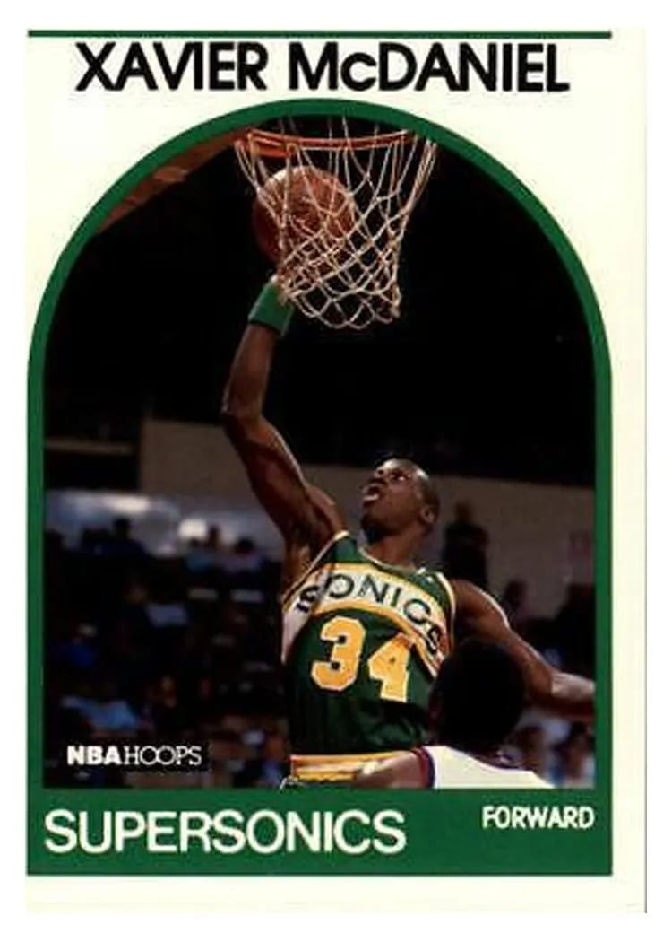 1989 Hoops Xavier McDaniel #70 card