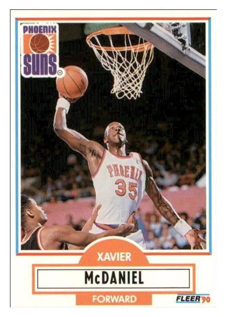 1990 Fleer Update Xavier McDaniel #U-77 card