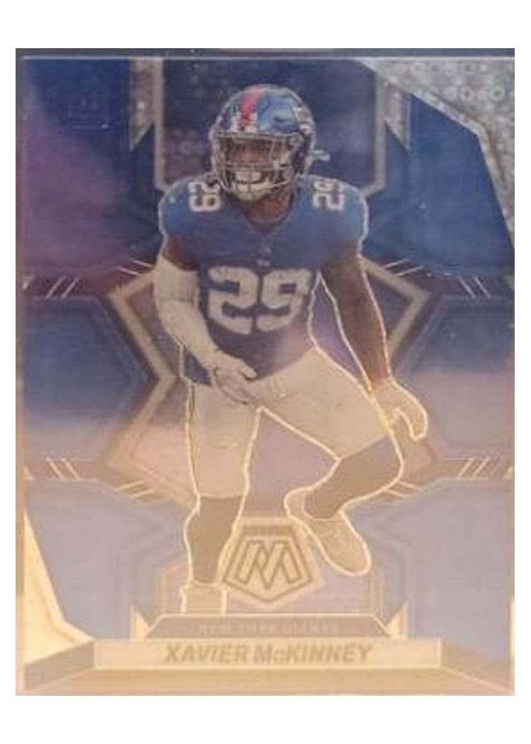 2022 Panini Mosaic Base Set Xavier McKinney No Huddle Blue #149 card