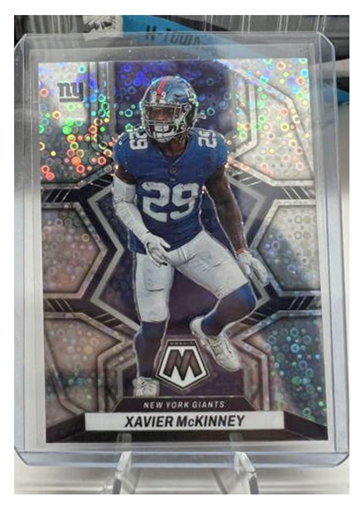 2022 Panini Mosaic Base Set Xavier McKinney No Huddle Silver #149 card