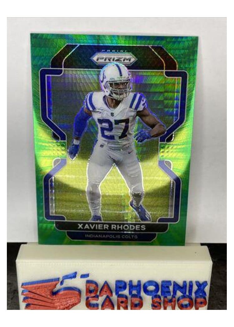 2021 Panini Prizm Base Set Xavier Rhodes Hyper Prizm #29 card
