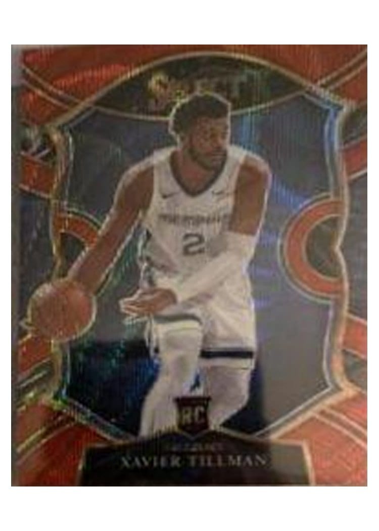 2020-21 Panini Select Base Set Xavier Tillman Red Wave #95 card