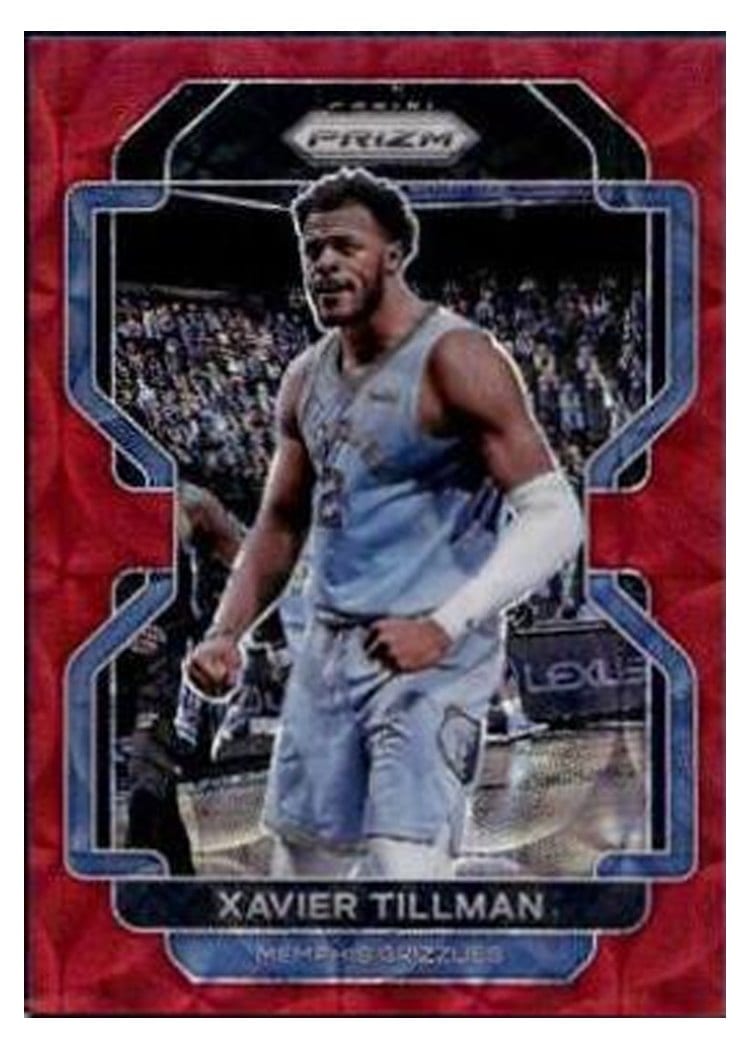 2021-22 Panini Prizm Base Set Xavier Tillman #105 card