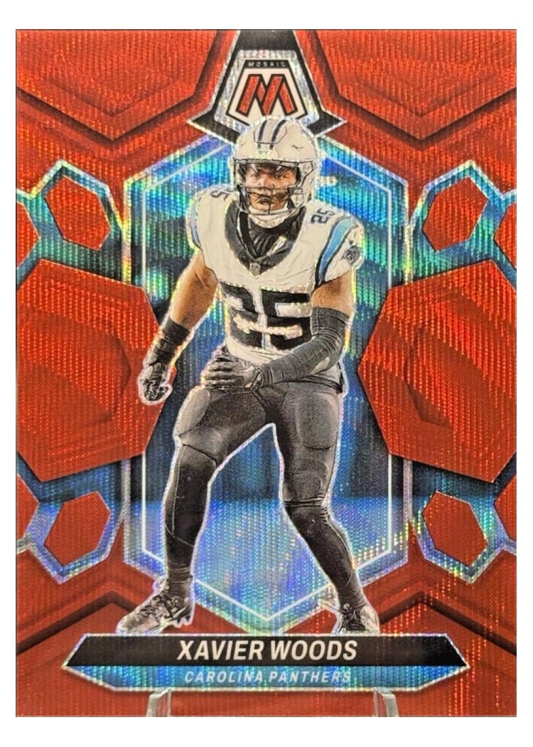 2024 Panini Mosaic Base Set Xavier Woods Red Wave #34
