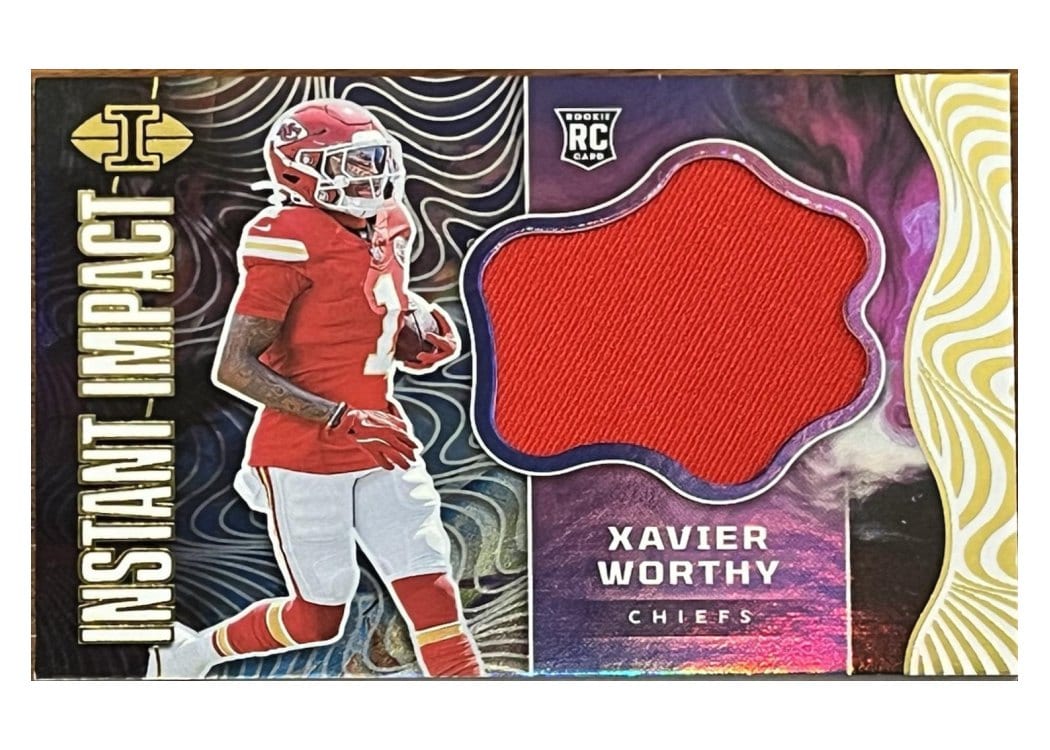 2024 Panini Illusions Instant Impact Relics Xavier Worthy #6 card