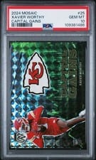 2024 Panini Mosaic Capital Gains Mosaic Xavier Worthy #25 card