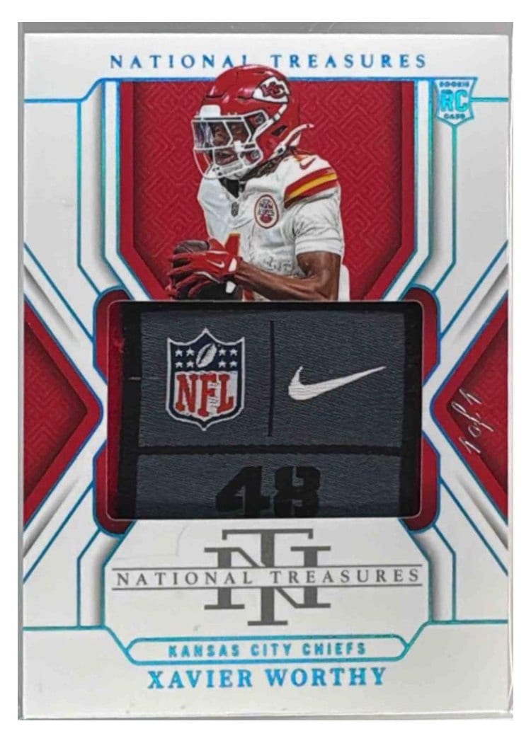 2024 Panini National Treasures Base Set Xavier Worthy #212 card