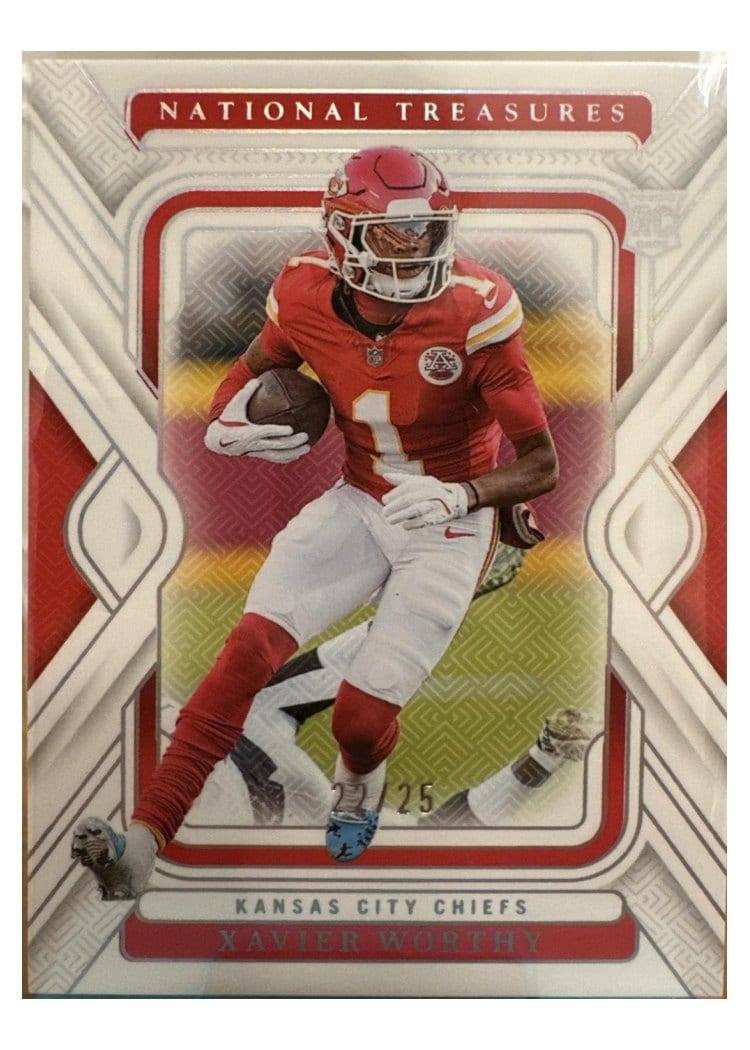 2024 Panini National Treasures Base Set Xavier Worthy #50 card