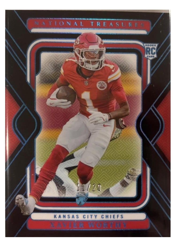2024 Panini National Treasures Base Set Xavier Worthy #50 card