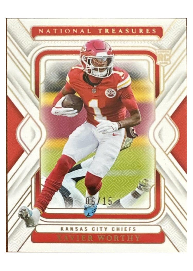 2024 Panini National Treasures Base Set Xavier Worthy #50 card