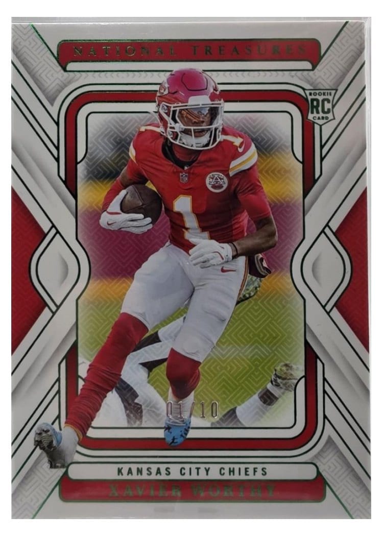 2024 Panini National Treasures Base Set Xavier Worthy #50 card