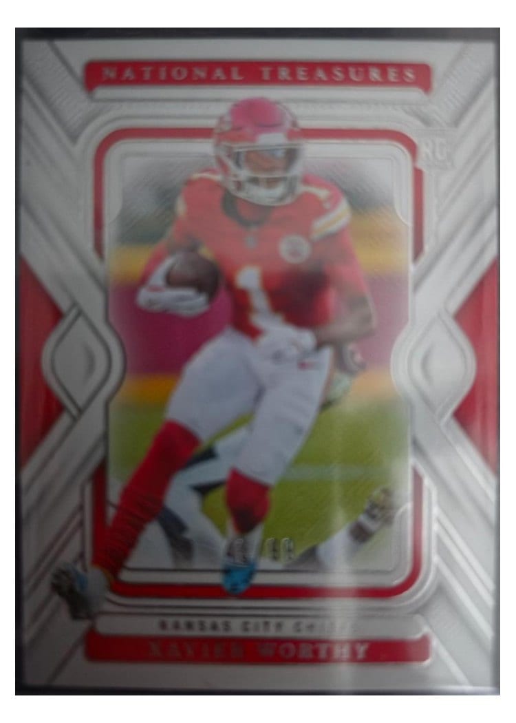 2024 Panini National Treasures Base Set Xavier Worthy #50 card