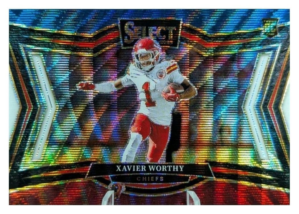 2024 Panini Select Base Set Xavier Worthy Multi Color Wave #470 card