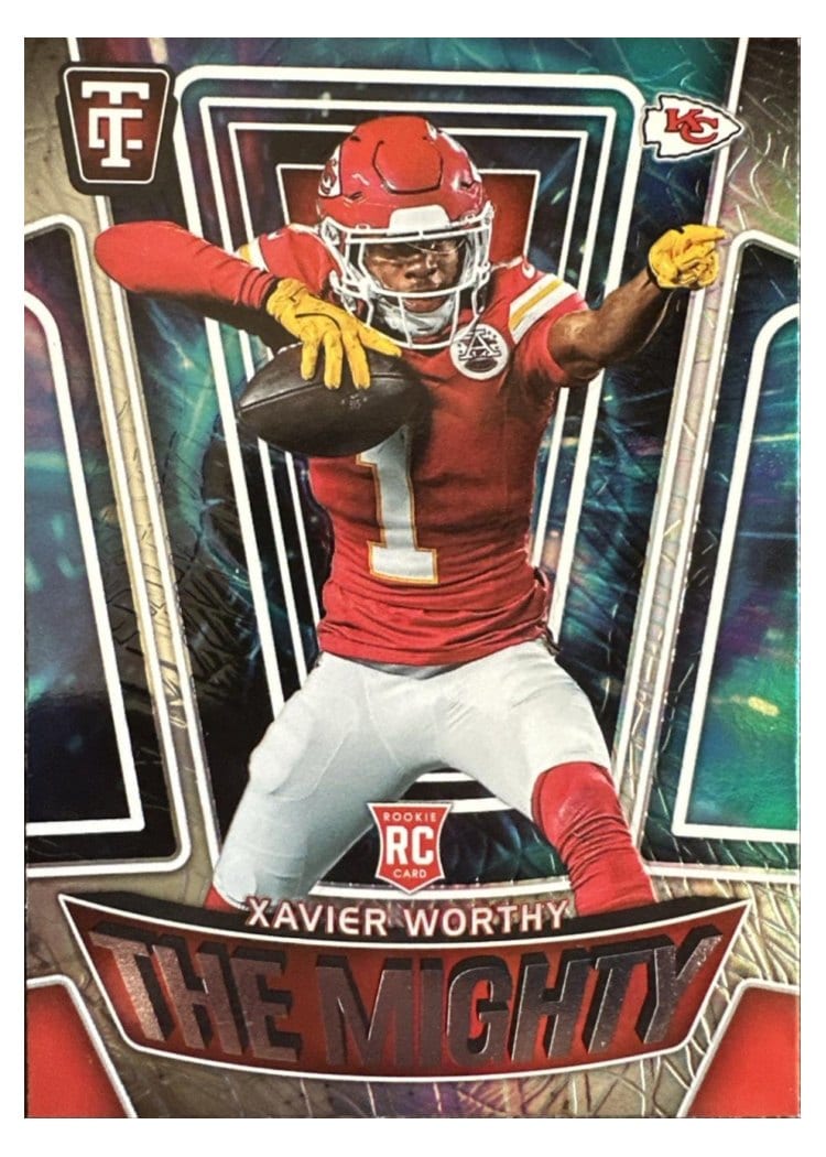2024 Panini Totally Certified The Mighty Xavier Worthy #22 card