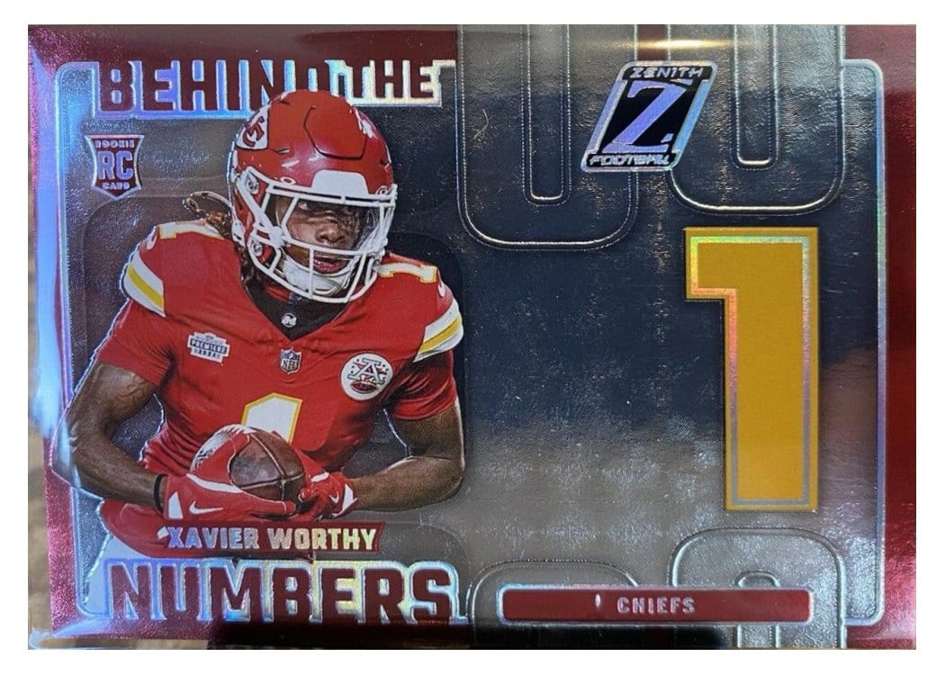 2024 Panini Zenith Behind The Numbers Xavier Worthy #7 card