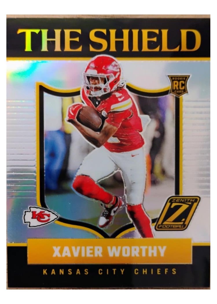 2024 Panini Zenith The Shield Xavier Worthy #7 card