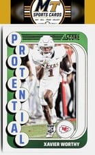 2024 Score Protential Xavier Worthy #15 card