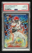 2024 Topps Chrome Let's Go! Xavier Worthy #LG-15 card