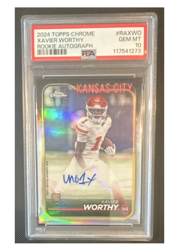 2024 Topps Chrome Rookie Autographs Xavier Worthy #RA-XWO card