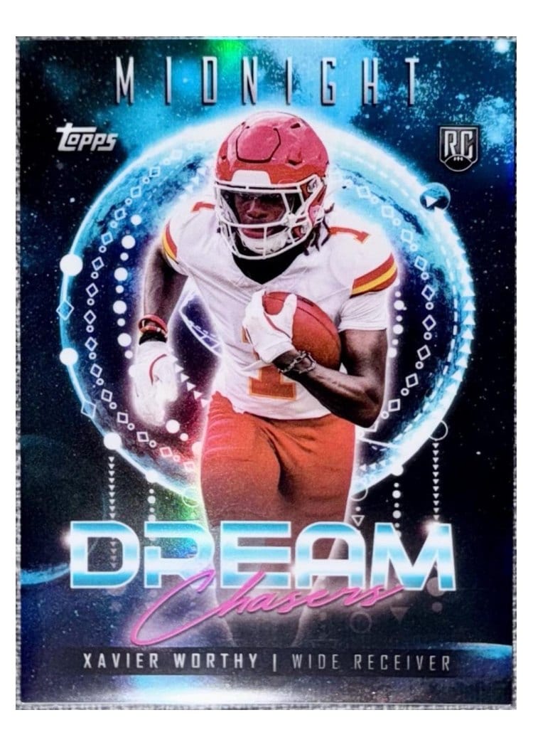 2024 Topps Midnight Dream Chasers Xavier Worthy #DC-8 card