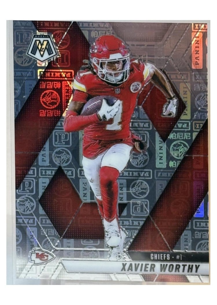 2025 Panini Mosaic Base Set Xavier Worthy #184 card