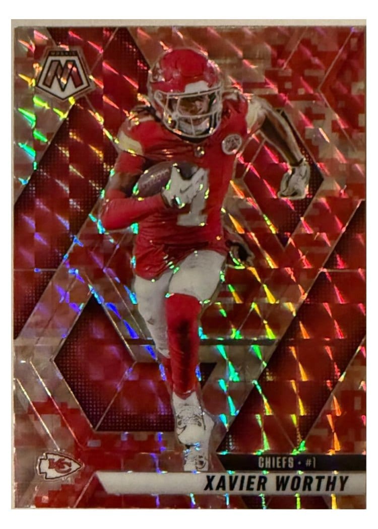 2025 Panini Mosaic Base Set Xavier Worthy #184 card