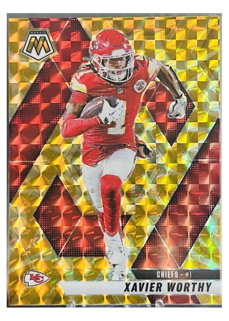 2025 Panini Mosaic Base Set Xavier Worthy #184 card