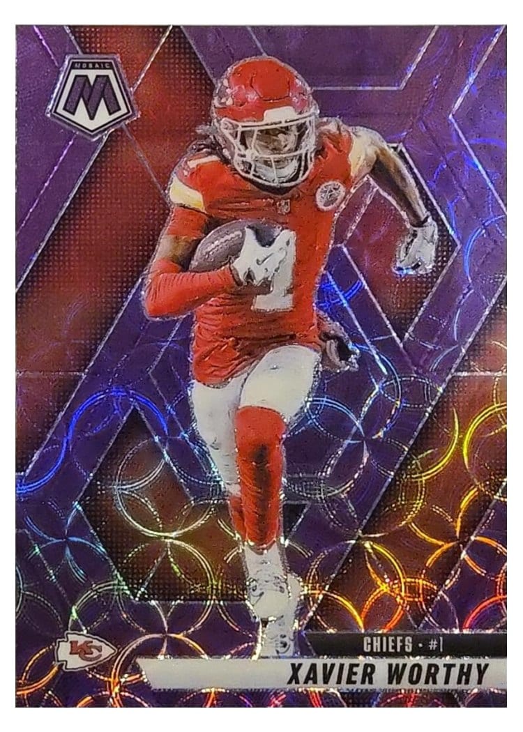 2025 Panini Mosaic Base Set Xavier Worthy #184 card