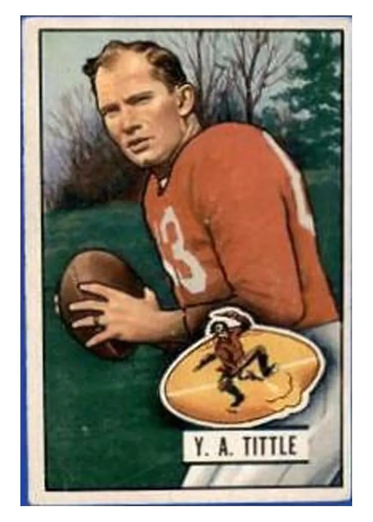1951 Bowman Y.A. Tittle #32 card