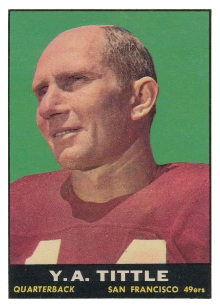 1961 Topps Y.A. Tittle #58 card