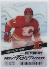 2024-25 Upper Deck Credentials Acetate Debut Ticket Access Yan Kuznetsov #DTAA-YK card