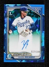 2024 Bowman Chrome Sapphire Edition Chrome Sapphire Prospect Autographs Yandel Ricardo #CSPA-YRI card