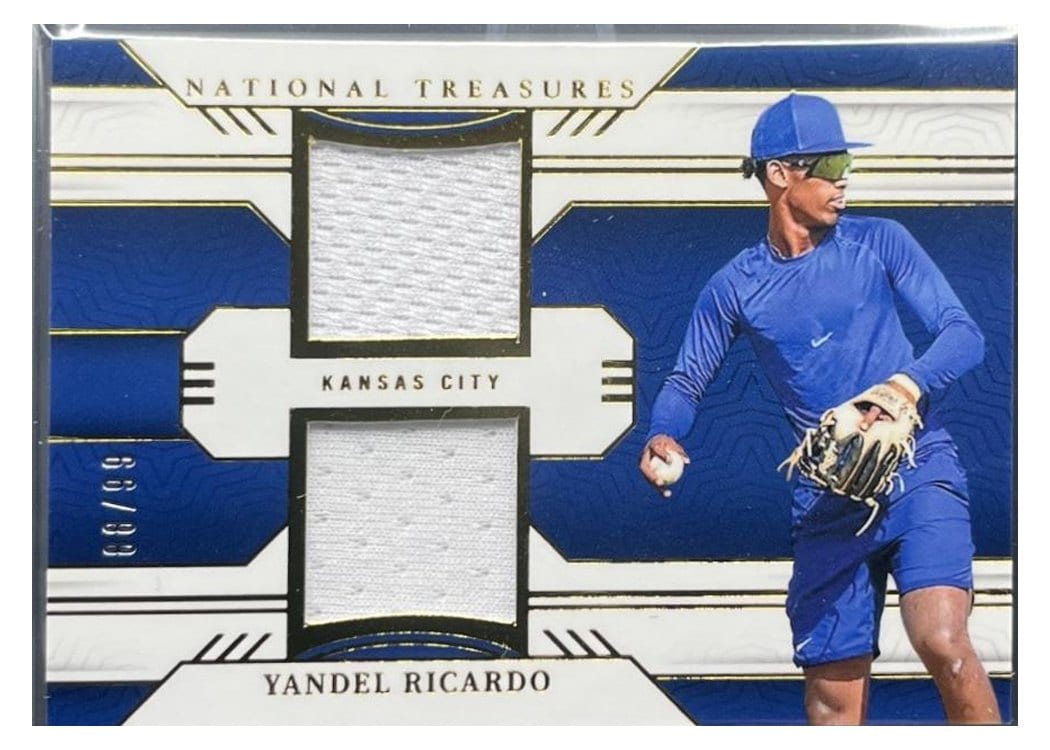 2024 Panini National Treasures Game Gear Swatches Dual Yandel Ricardo #4 card