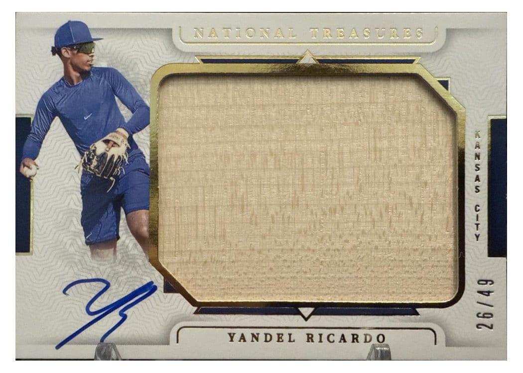 2024 Panini National Treasures Prospect Jumbo Lumber Signatures Yandel Ricardo #12 card
