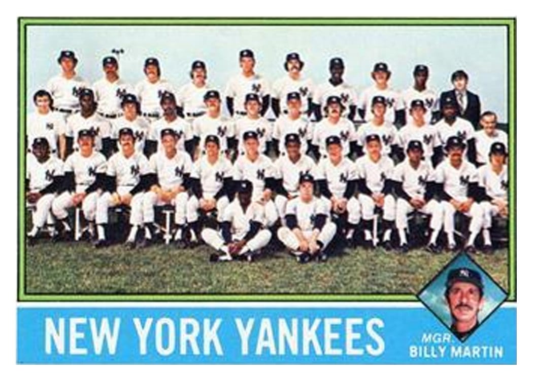 1976 Topps Yankees Team #17 card