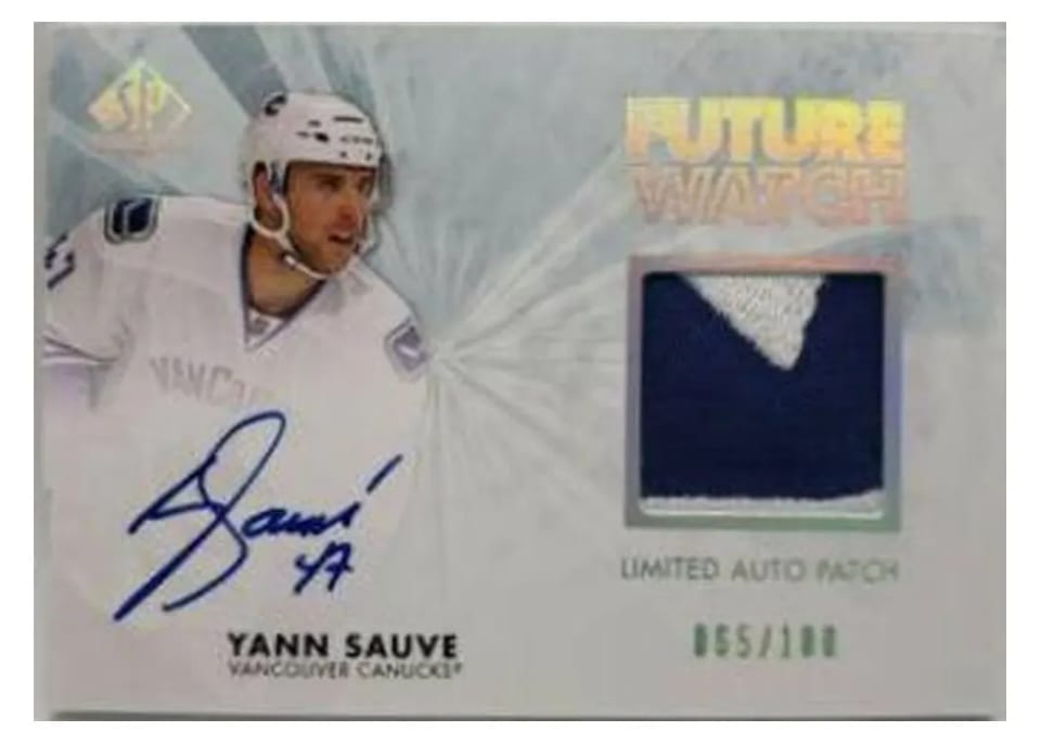 2011 SP Authentic Yann Sauve #254 card