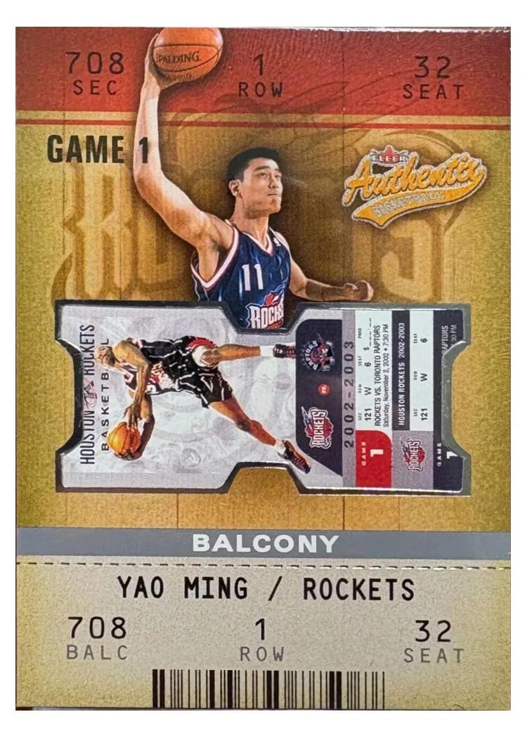 2002 Fleer Authentix Yao Ming Balcony #101 card