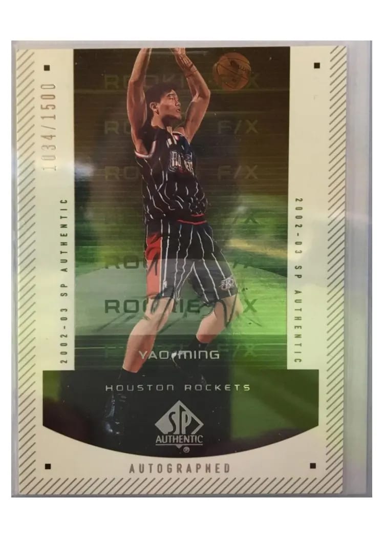 2002 SP Authentic Yao Ming Autographed #143 card