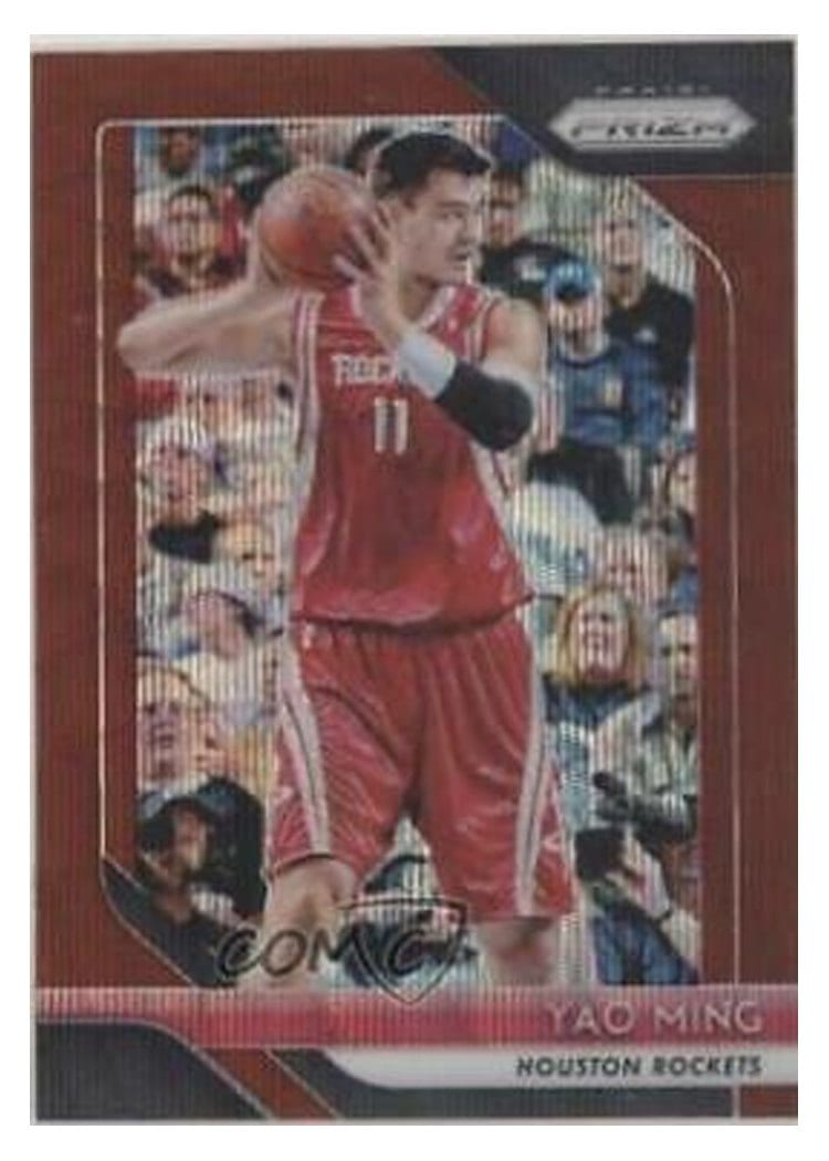 2018-19 Panini Prizm Base Set Yao Ming Ruby Wave Prizm #135 card