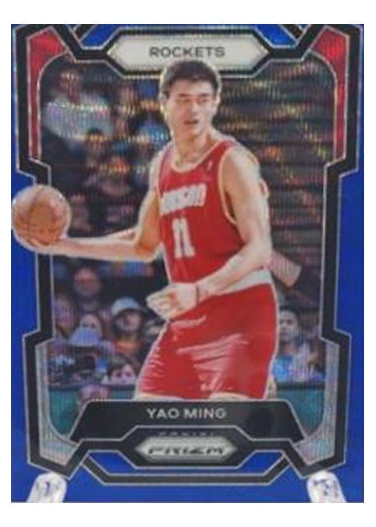 2023-24 Panini Prizm Base Set Yao Ming Blue Wave #199 card