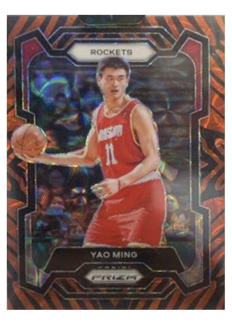 2023-24 Panini Prizm Base Set Yao Ming Choice Tiger Stripe #199 card