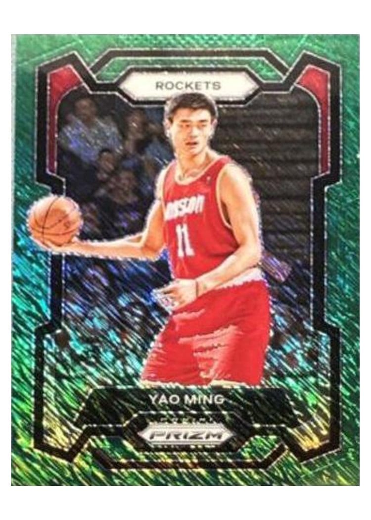 2023-24 Panini Prizm Base Set Yao Ming Green Shimmer #199 card