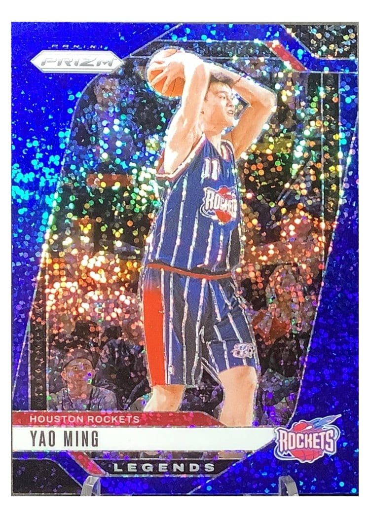 2024-25 Panini Prizm Base Set Yao Ming Blue Sparkle #284 card